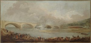 The Removal of the Centering of the Neuilly Bridge, September 22, 1772 by Hubert Robert