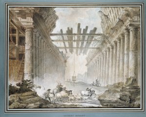 Herd in the Ruins of a Temple by Hubert Robert