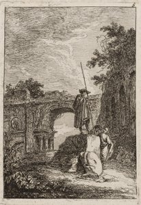Plate Eight from Evenings in Rome, 1763-64 by Hubert Robert