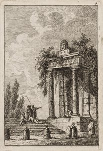 Plate Four from Evenings in Rome, 1763-64 by Hubert Robert