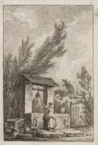 Plate Seven from Evenings in Rome by Hubert Robert