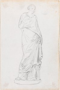 Statue of a Female in a Toga by Hubert Robert