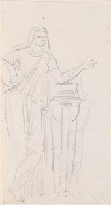 Statue of a Vestal Virgin by Hubert Robert