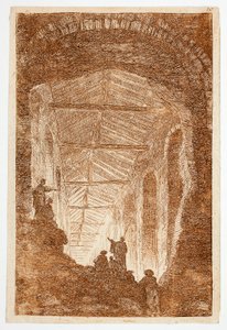 The Antique Gallery, plate ten from Les Soirées de Rome by Hubert Robert