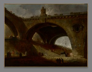 The Old Bridge by Hubert Robert