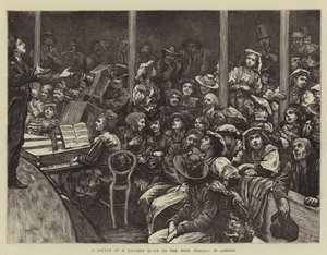 A Sketch at a Concert given to the Poor Italians in London by Hubert von Herkomer