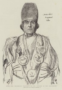 Hwfa Mon, Archdruid, President of the Gorsedd at the Eisteddfod by Hubert von Herkomer