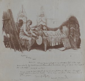 Invitation to a Benefit Dinner from Hubert von Herkomer to Thomas Agnew, 1877-78 by Hubert von Herkomer