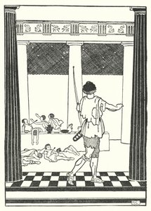 Odysseus killing the suitors of Penelope by Hugh Chesterman