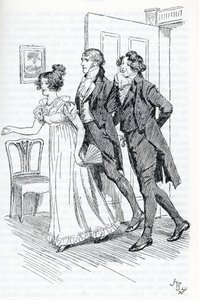 Emma Inviting Mr. Elton to Admire the Portrait of Harriett by Hugh Thomson