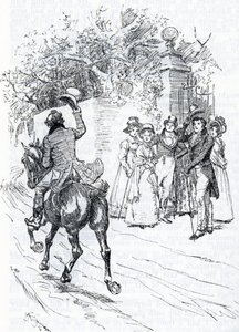 Mr Perry Riding a Horse (illustration) by Hugh Thomson
