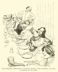 The Revellers, Bewitched by Mother Shipton, "Sat Laughing for Full a Quarter of an Hour" by Hugh Thomson