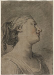 Head of a Female Figure in Profile, Turned to the Right, c. 1763-1770