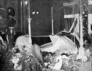 Queen Victoria lying in state at Osborne House