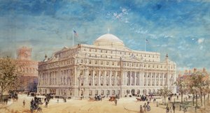 A Rendering of a Preliminary Proposal for the United States Custom House, New York