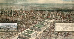 Pennsylvania Station, 7th Avenue and 32nd Street, New York City, engraved by Ketterlinus, 1910
