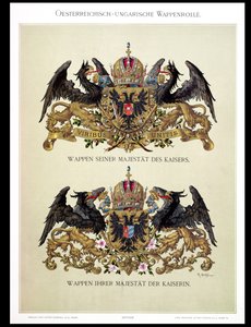 Plate with the Coats of Arms of Emperor Franz Joseph I and Empress Elizabeth of Bavaria from 