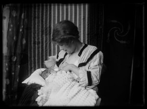 Anni Simberg Nursing Tom in the Studio Home on Luotsikatu by Hugo Simberg