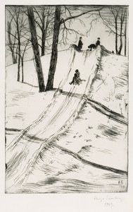 Sledge Slide by Hugo Simberg