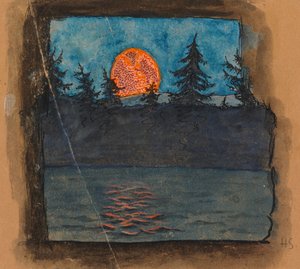 The Moon is Rising by Hugo Simberg