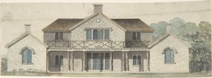 Design for a Cottage Ornée in the Tudoresque Style by Humphry Repton