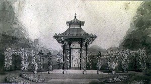 Design for an Aviary and Pergola in the Chinese Style by Humphry Repton