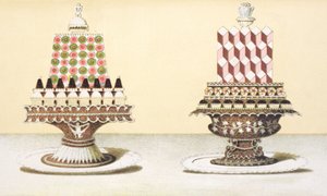 Design for the Presentation of Desserts, Illustration from a Hungarian Cookery Book on French Cooking, c.1880