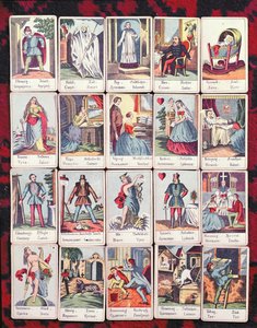 LeNormand cards in four languages (Hungarian, German, Serb and Croatian), end of the nineteenth century