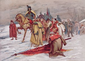 Rakoczi Ferenc bids farewell to his people as he goes into exile in February 1711, c.1900 by Hungarian School