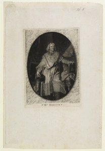 J.B. Bossuet (full-length), engraved by Jean-Baptiste de Grateloup, 1771 by Hyacinthe Francois Rigaud