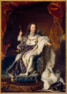 Portrait of Louis XV as a five-year-old child in sacred costume by Hyacinthe Francois Rigaud
