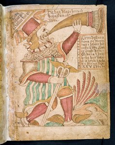 Heimdal Blowing his Horn before Ragnarok, from Melsteds Edda by Icelandic School