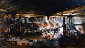 Forging a bent tree in the Indres factory