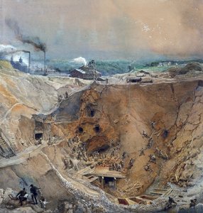 Opencast Mining at Vieille Montagne, Saône-et-Loire, c.1854