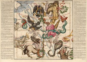 Winter Solstice, Plate 5 from Globi coelestis in tabulas planas redacti descriptio by Ignace Gaston Pardies