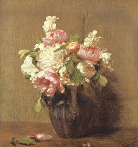 White and Pink Peonies, Narcissus