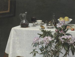 Still Life: Corner of a Table by Ignace Henri Jean Fantin Latour