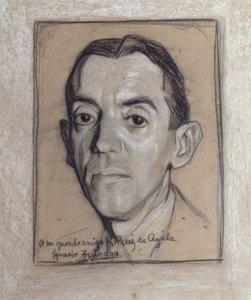 Portrait of Ramon Perez de Ayala (1888–1962) Spanish Writer and Journalist – Drawing – Generation of 1914