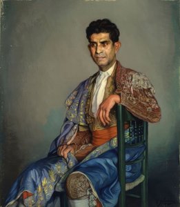 Bullfighter with Suit of Lights Sitting on a Chair – 20th Century