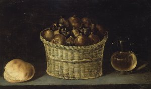 Still Life (Basket with Figs, Bread and Jug with Honey) – 20th Century