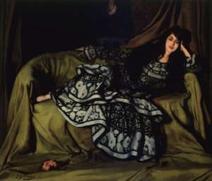 Marcelle Souty in a Flounced Dress – 1915 by Ignacio Zuloaga y Zabaleta