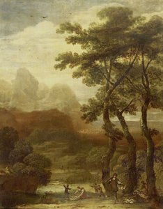 Landscape with Hunters by Ignacio de Iriarte