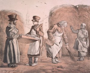 Street Pedlar of Pies and Coachman From the Series These Are Our People by Ignati Stepanovich Shchedrovsky