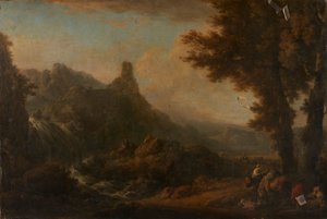 Landscape with Waterfall