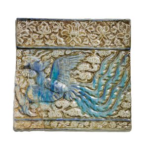Tile with Phoenix, from Kashan, Iran, Ilkhanid Period, Early 14th Century by Ilkhanid Ilkhanid
