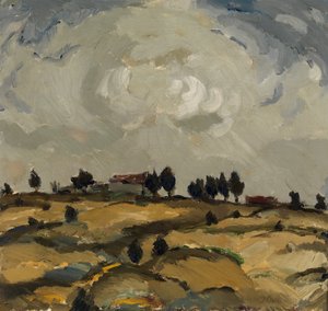 Autumn Landscape with Clouds
