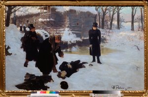The Duel (The Death of Poet Alexander Pushkin) by Ilya Efimovich Repin