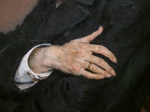 Portrait of Pavel Mikhailovich Tretyakov (Detail)