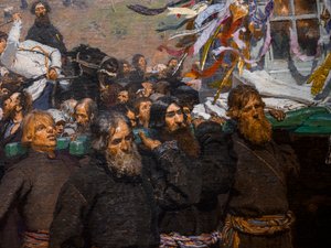 Religious Procession in the Kursk Province (detail) by Ilya Efimovich Repin