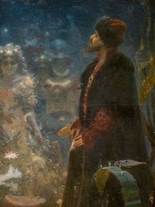 Sadko in the Underwater Kingdom (detail) by Ilya Efimovich Repin